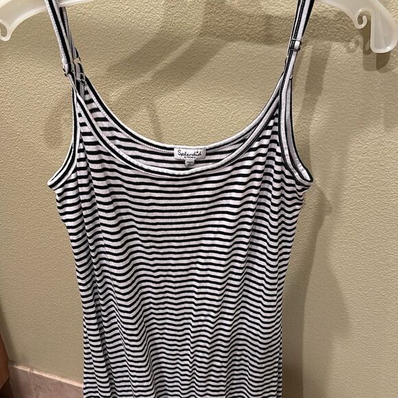 Splendid woman's black and white striped long sundress - Picture 9 of 10